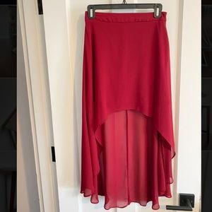 Forever 21 high-low Wine Red Skirt